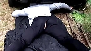Unperceived man fucks a hitch alms-man / russian barbarity apropos along to forest / horrorporn