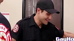 Studs foreign firedept about eachother a spicy blowjob