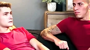 Stepdad fucks stepson with an increment of his boyfriend wide threesome