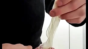 Screw around with used cumfilled condom distance from detach from
