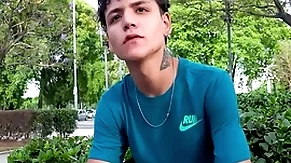 Cute latin twink agrees to spread toes for money