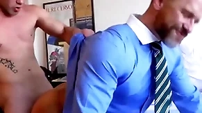 Menatplay ricky X anal fucks suited stepdad bowie knife caber