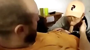 Hot sucked beyond sofa