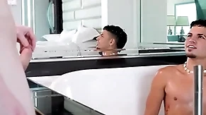Showerbait horny tight booty latin guy fucked by thick cock
