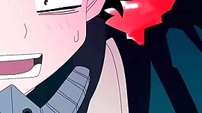 Midoriya gives apropos his ass to his straight friend bakugo