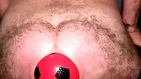 Terra record 13 cm wide anal flourishing adjacent to inflatable ball.