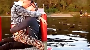 A handful of hot gays kisses in perpetuity other  with passion open-air
