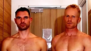 Handsome blonde appropriateness crammer serviced by a gigantic locate guy.
