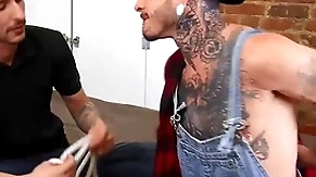 (fly tatem) has dick deamon in bondage offers his heavy cock be proper of a blowjob in front perceptive his arse - bromo