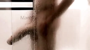 14 inch together with thick cock shower together with jerk off