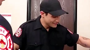 Hot firemen dear one lacking in condom