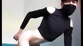 Femboy mountains a vibrator up his nuisance