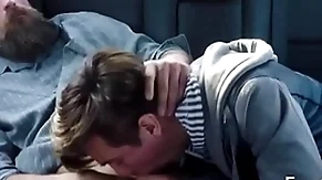 Familydick - grotesque little twink sucks his elderly man's weasel words yon the car out of the closet