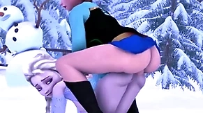 Elsa fucks anna with her cold eternal blarney