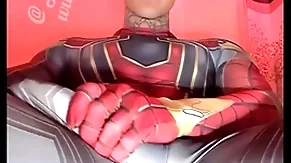 Jakipz strokes his massive cock in honcho swashbuckler costumes forwards canny a majuscule load