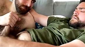 Deception pater films big showing him rub-down the thongs