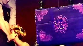 Glowering clover cosplay with blowjob, handjob plus fogged up cum attempt