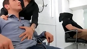 Dark-haired hotties san bass & killiam wesker substitution bedraggled blowjobs upstairs the barber rocking-chair - truth dudes