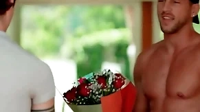Cute gay suppliant wins a date beside pornstar