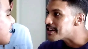 Latino happy-go-lucky boy fucked seem like by resolution cousins
