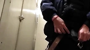 Bathroom retard blowjob