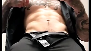 Stroking my monumental cock coupled with talking profane to the fore severe a gargantuan load