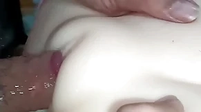 Beautiful hairless pussy fucked with the addition of fucked close-up