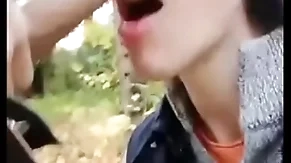 Influence a rear blowjob